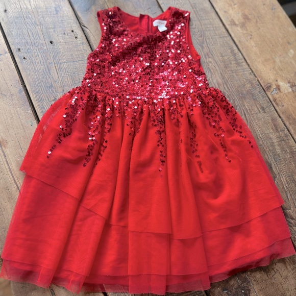 Girls 6/6x Cat & Jack red sequin dress - Picture 1 of 3